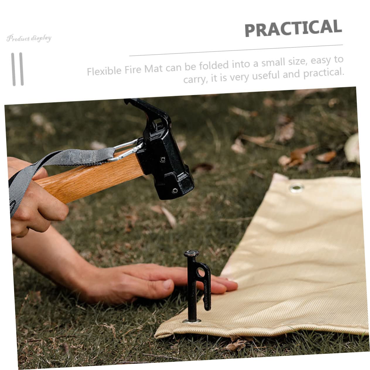 BESPORTBLE Outdoor Fireproof Mat Fiberglass Insulation for Barbecue Camping Car Deck Yard Protection