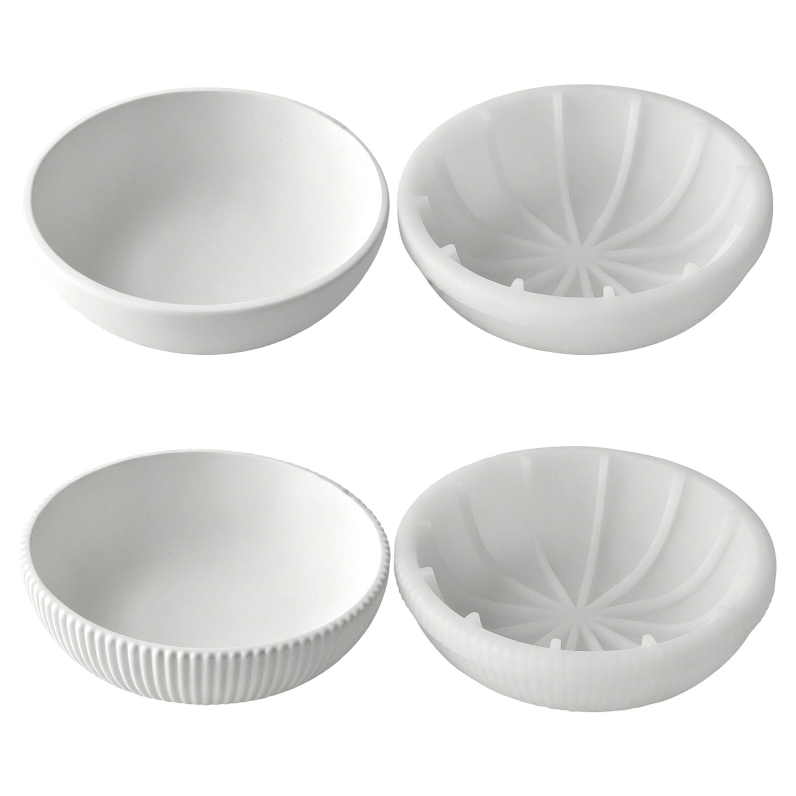 JSGHGDF 2Pcs Round Bowl Silicone Molds Professional Silicone for Resin Casting Container Decorative Concrete Bowl Food Grade Elastomer Cast