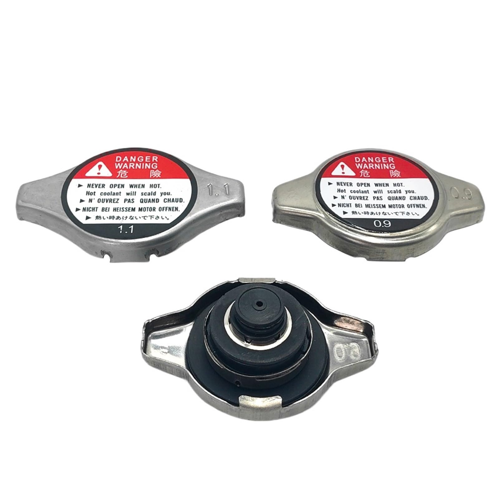 termostato Meccanico Kit termostato 1/5 Pezzi 0,9/1,1 ricambi Auto Universale Auto Raffreddamento radiatore Tappi Anti-scottatura Copertura radiatore Serbatoio Acqua(0.9 Bar)