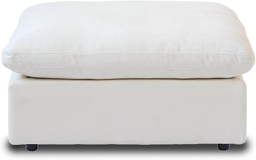 Miniatura 147 de WJShome - Sofá seccional modular en forma de nube para sala de estar, sofá de 160" con relleno de plumón en forma de U con otomano, sofás