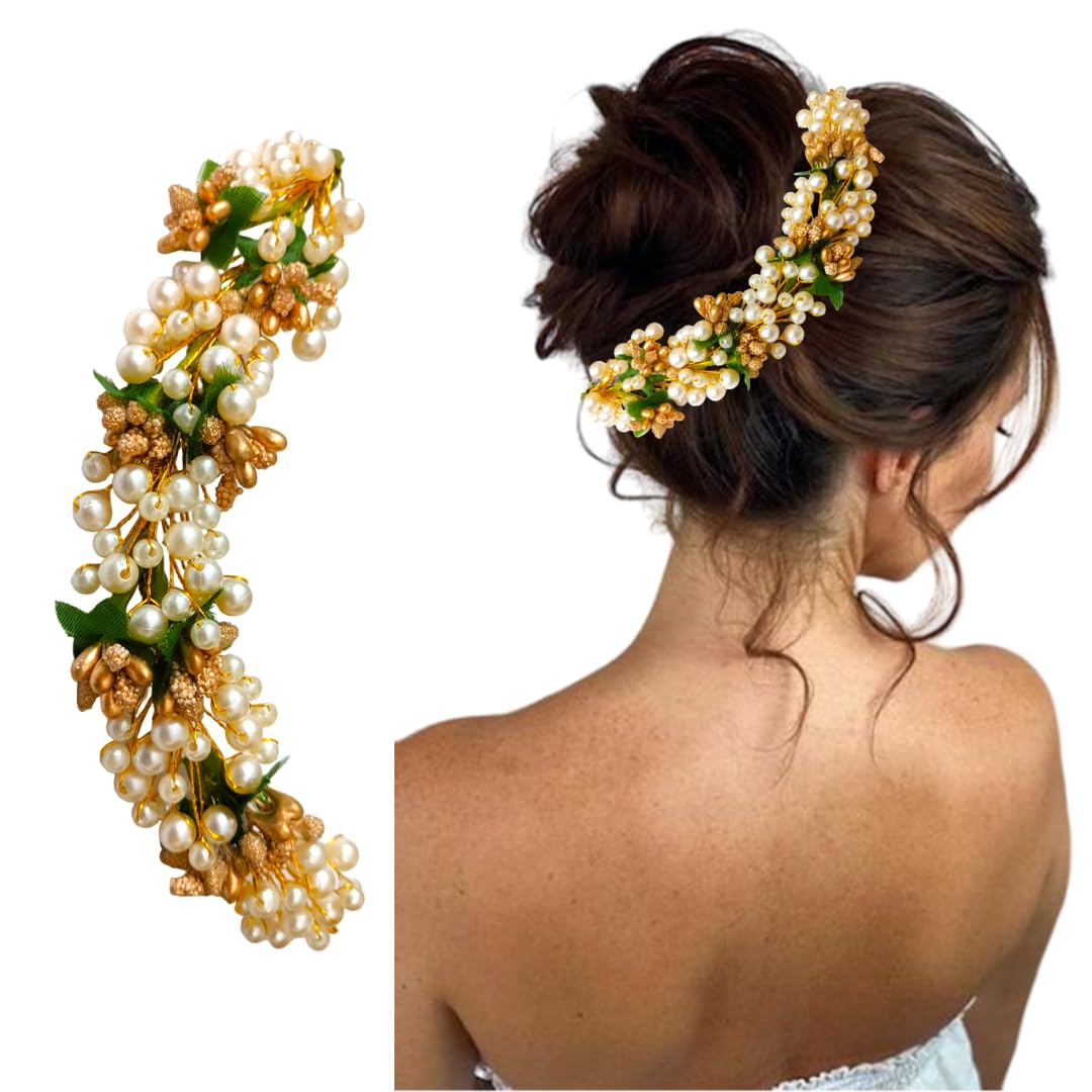 See full amazon price history chart for Hair Flare Pearl and Beads with Golden Pollen Design Hair Vein/Judabun Clip | Hair Accessories for Women and Girls | Golden - 2343 Hair Flare Pearl and Beads with Golden Pollen Design Hair Vein/Judabun Clip | Hair Accessories for Women and Girls | Golden - 2343 (B0CJ4ZSKGG) Amazon Price History, Amazon Price Tracker