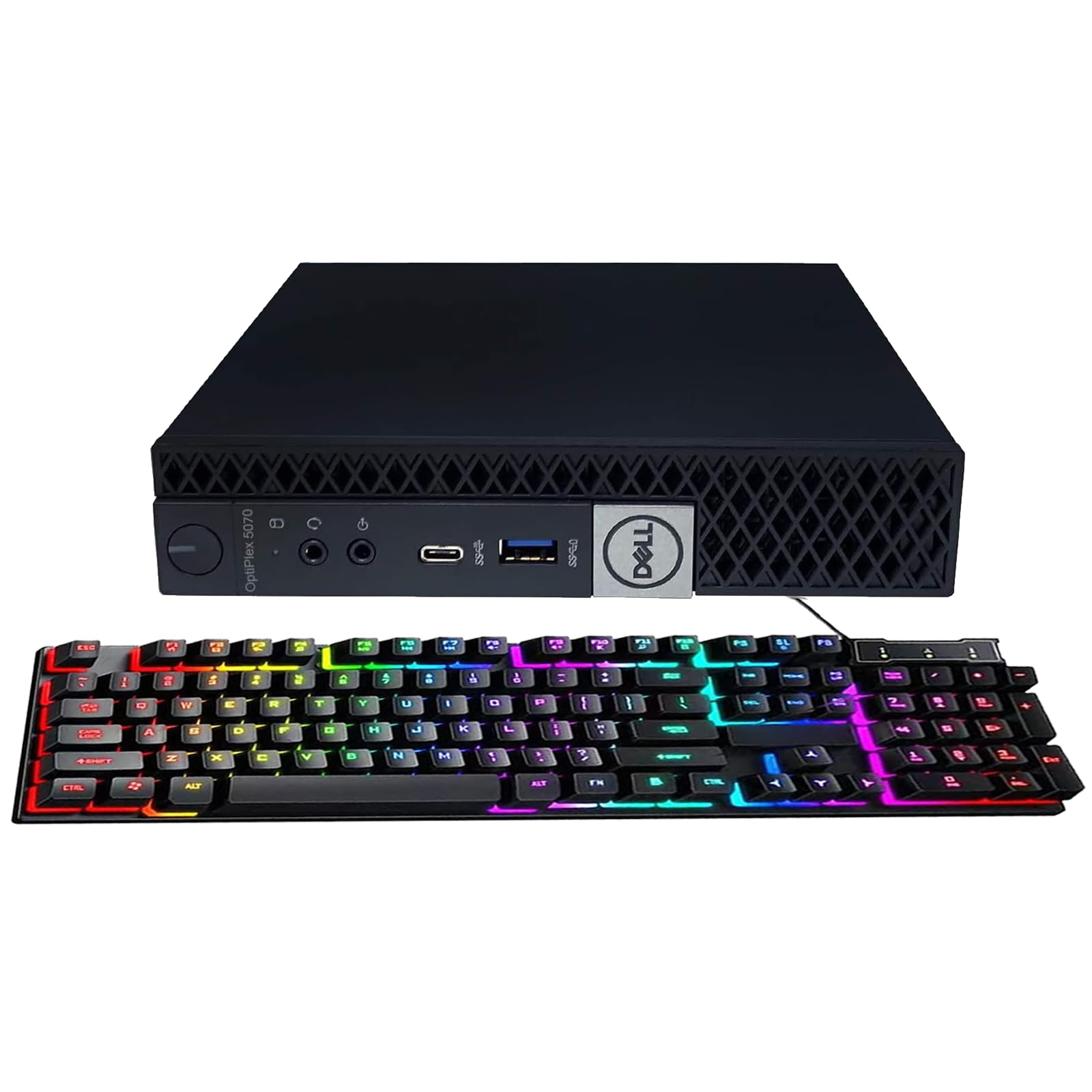 Dell OptiPlex 5070 Mini PC Windows 11 Pro, Intel Core i5-8500T, 8 GB de RAM, SSD de 256 GB, soporte 4K, DisplayPort, teclado QWERTY de EE. UU — view 6