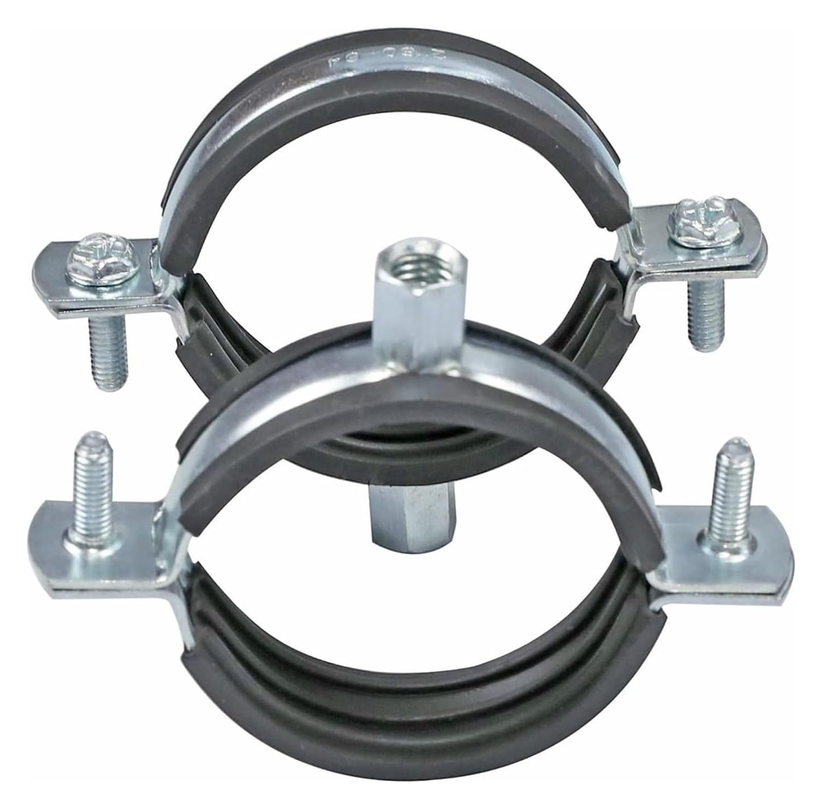 BPABDEITR Adjustable Pipe Bracket Clamp Support Hanger Rubber M8 M10 Female 20-160mm Tube OD 2pcs(110mm)