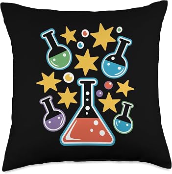 Une Illustration de fioles Throw Pillow