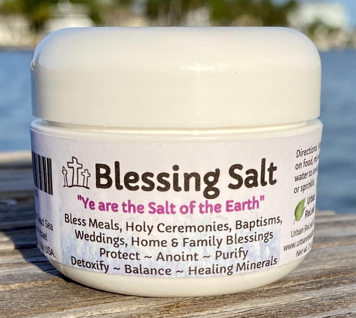 Urban ReLeaf BLESSING SALT! Blessed Dead Sea Salt from the Dead Sea. Holy Ceremony Wedding Anointing Baptism Meals Housewarming, Bless Family, Home, Special Occasions. Purify, Meditate, Cleanse, Sacrament