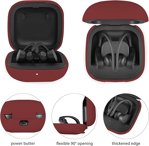 Miniatura 9 de Powerbeats Pro - Funda de silicona suave con patrón de corazón dorado para Powerbeats Pro con bonito llavero de mariposa para niñas y mujeres