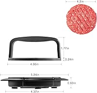 Vista 2 de Prensa para Hamburguesas, Prensa de Hamburguesa Redonda Antiadherente, Accesorios para Hamburguesas Rellenas, Prensa para Hamburguesas Aplastadas
