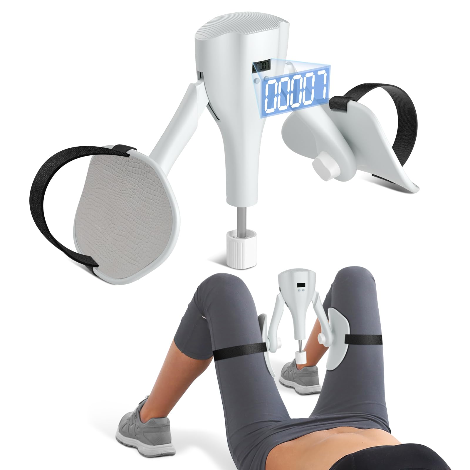 Thigh Exerciser - Adjustable Thigh Exerciser for Women & Men, Pelvic Floor Exercise Devices, Kegel Exerciser, Easy to Use at Home, Office, Travel, Gym