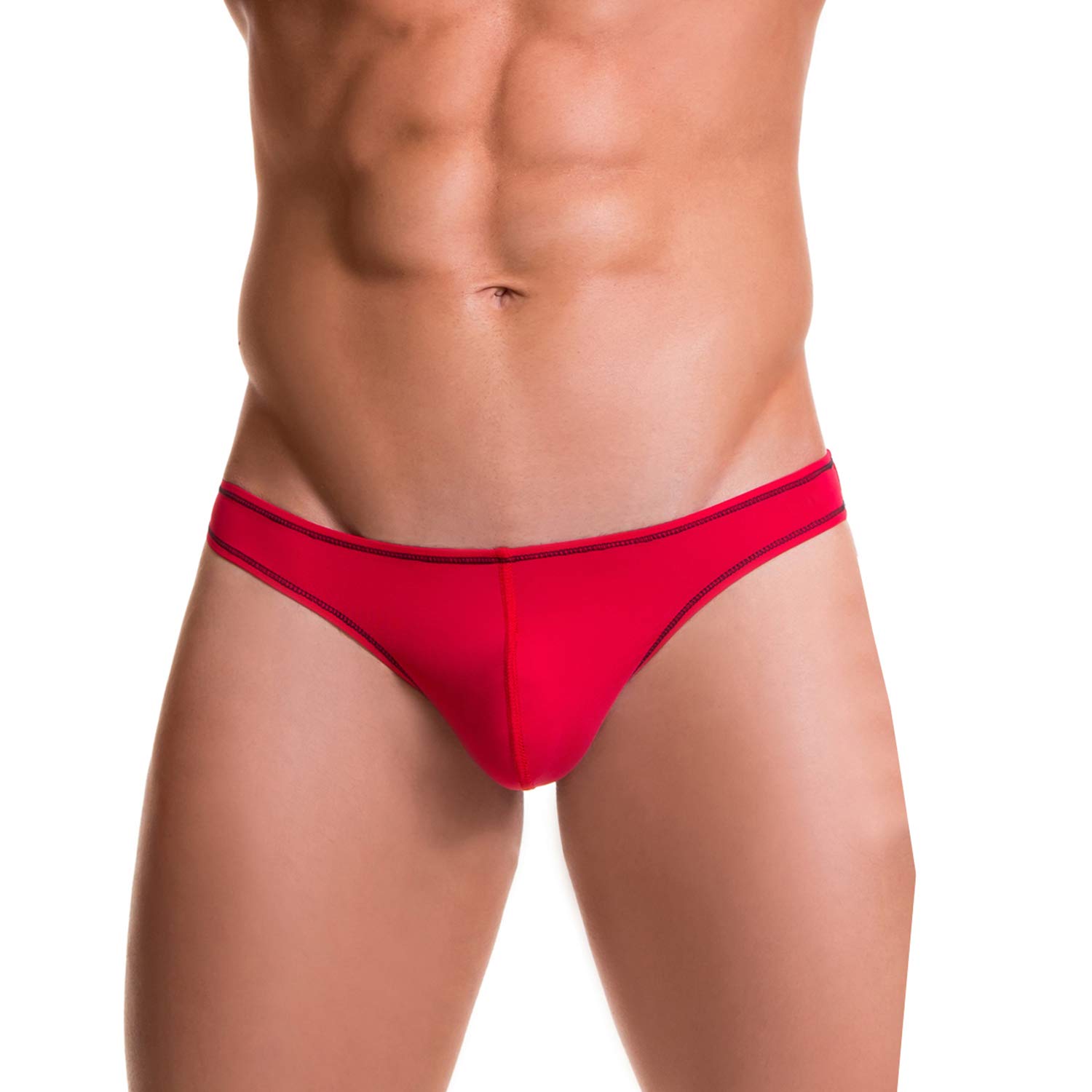 Men's Combo of Polyester Spandex Enhancing Thong Underwear, Free Size Fit for S-M-L Waist 4 Pcs Combo Red-picture-40