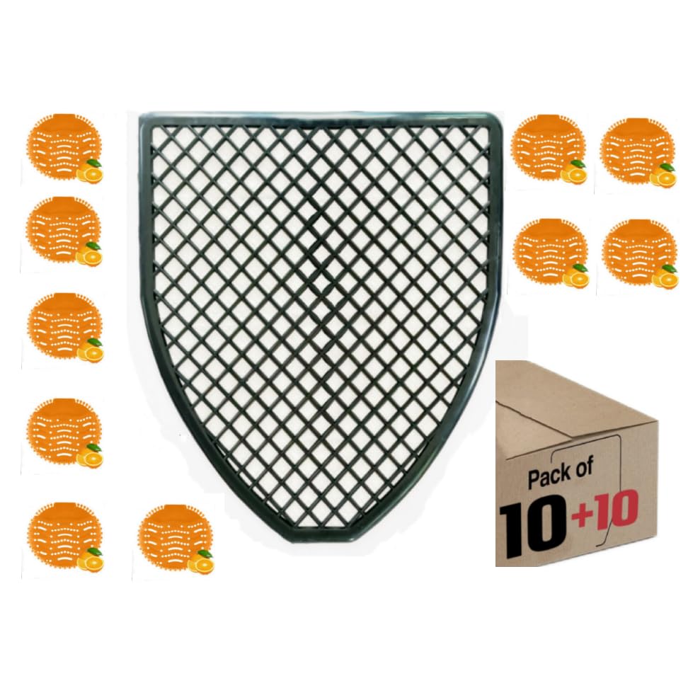 Urinal Mats (10Packs) -Urinal Screen Deodorizer(10 packs) Urinal Cakes Fresh Bathroom urinal mats for men bathroom urinal pads Black (10 black +10