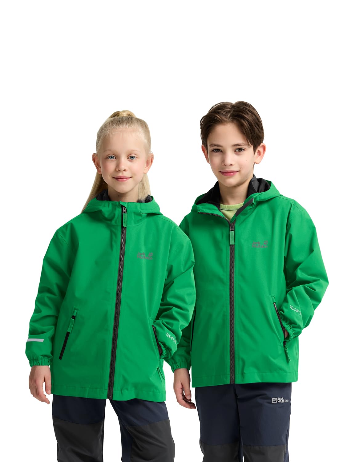 Jack Wolfskin HYBRID 3IN1 JACKET K – Kinder, mystic green, Gr. 176