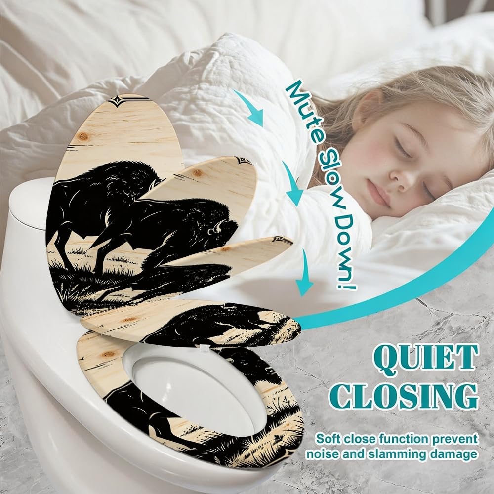 Toilet Seat A49, Standard Fit for Home Bathroom Use