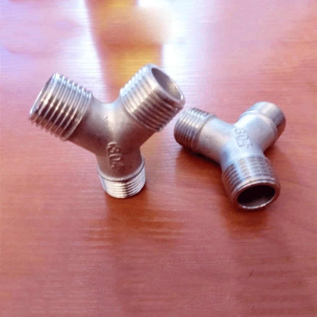 Raccord fileté pour vannes, raccord de tuyaux, Connecteur mâle en T à 3 Voies en Forme de Y, 1/4", 3/8", 1/2", 3/4", 1", coupleur, épisseuse, séparateur(1 1/2")