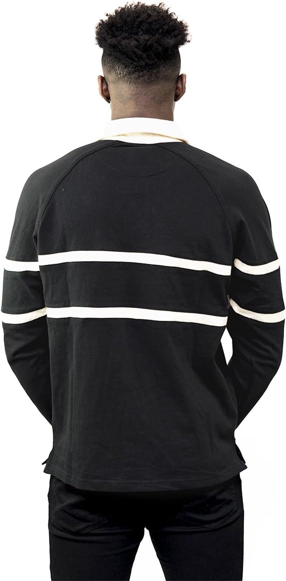 Guinness Traditional Black and Cream Longsleeve Rugby Jersey, Official Merchandise, Black Jersey, Men's Small to 4X-Large - Image 2