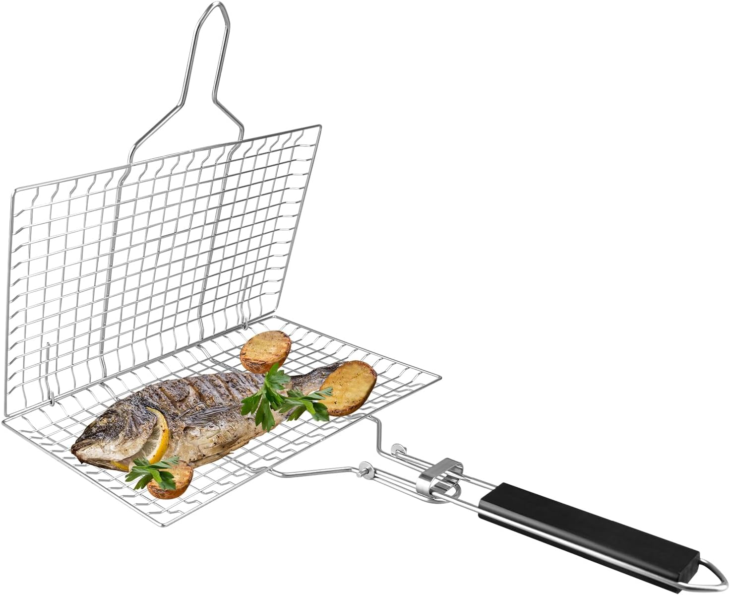 Amazon.com: tinstar2018 Fish Grill Basket, Fish Basket Non-stick ...