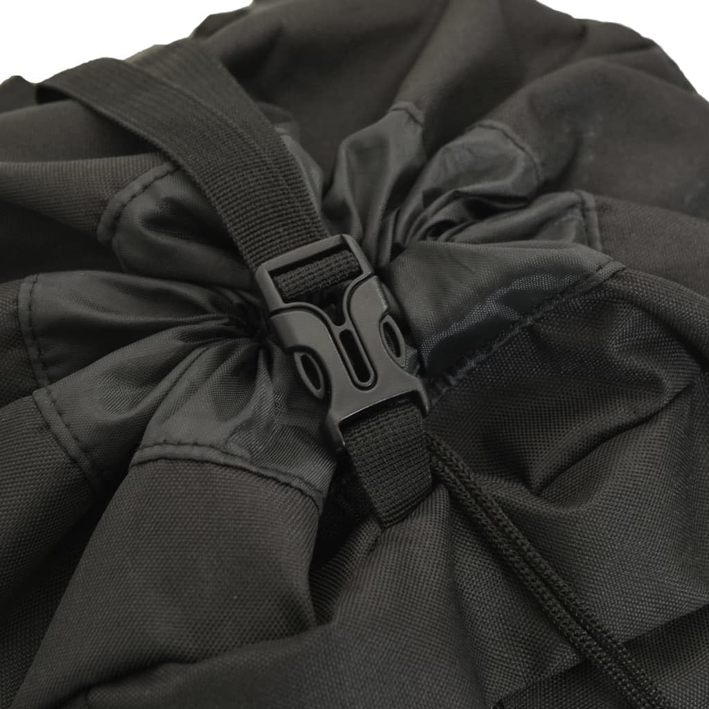 Zaino da Escursionismo Nero 80L Tessuto Oxford Impermeabile Versatile per Outdoor, Escursionismo, Campeggio, Trekking, con Scomparto per Portatile, Stabile, Durevole, Confortevole, Ideale per