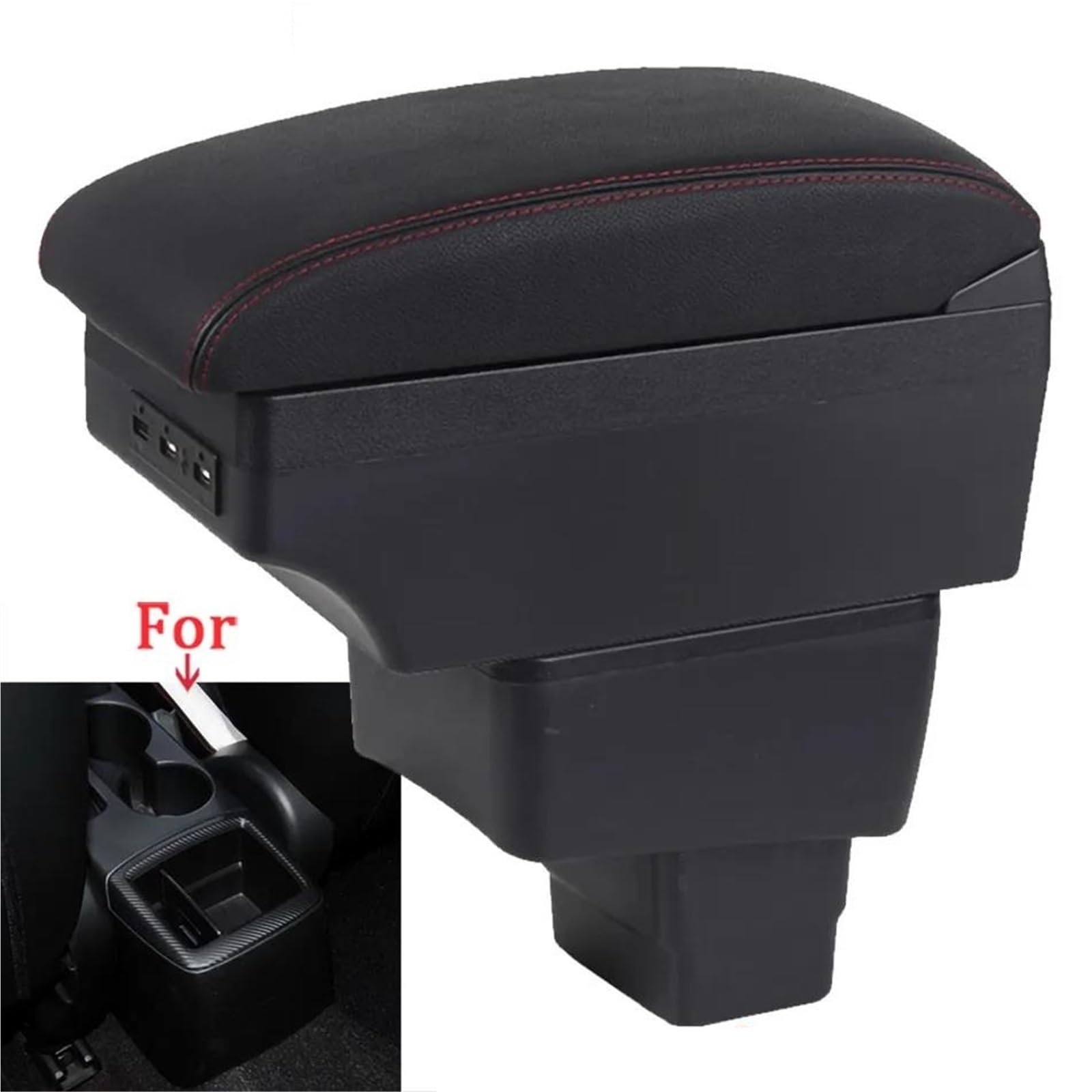 Accoudoir Central Rangement Pour Voiture Adapté La Pour Mazda 2/CX3 (2018 2019 2020) Pièces Intérieures Dédiées À Modernisation(Type E)