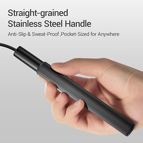 Miniatura 3 de Cuerda de saltar, cable de cuerda de salto de velocidad rápida sin enredos con rodamientos de bolas para mujeres, hombres y niños, cuerda de saltar