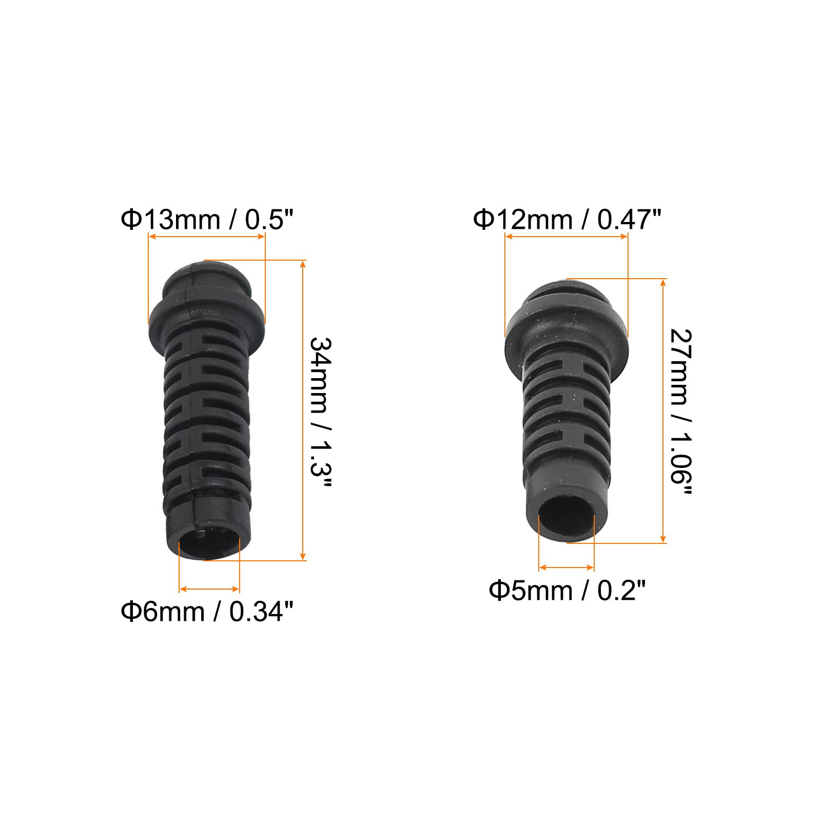 Guaine Protezione Cavi PVC - 10 Pezzi, Foro Da 4.5-7mm, Per Utensili Elettrici E Cablaggi