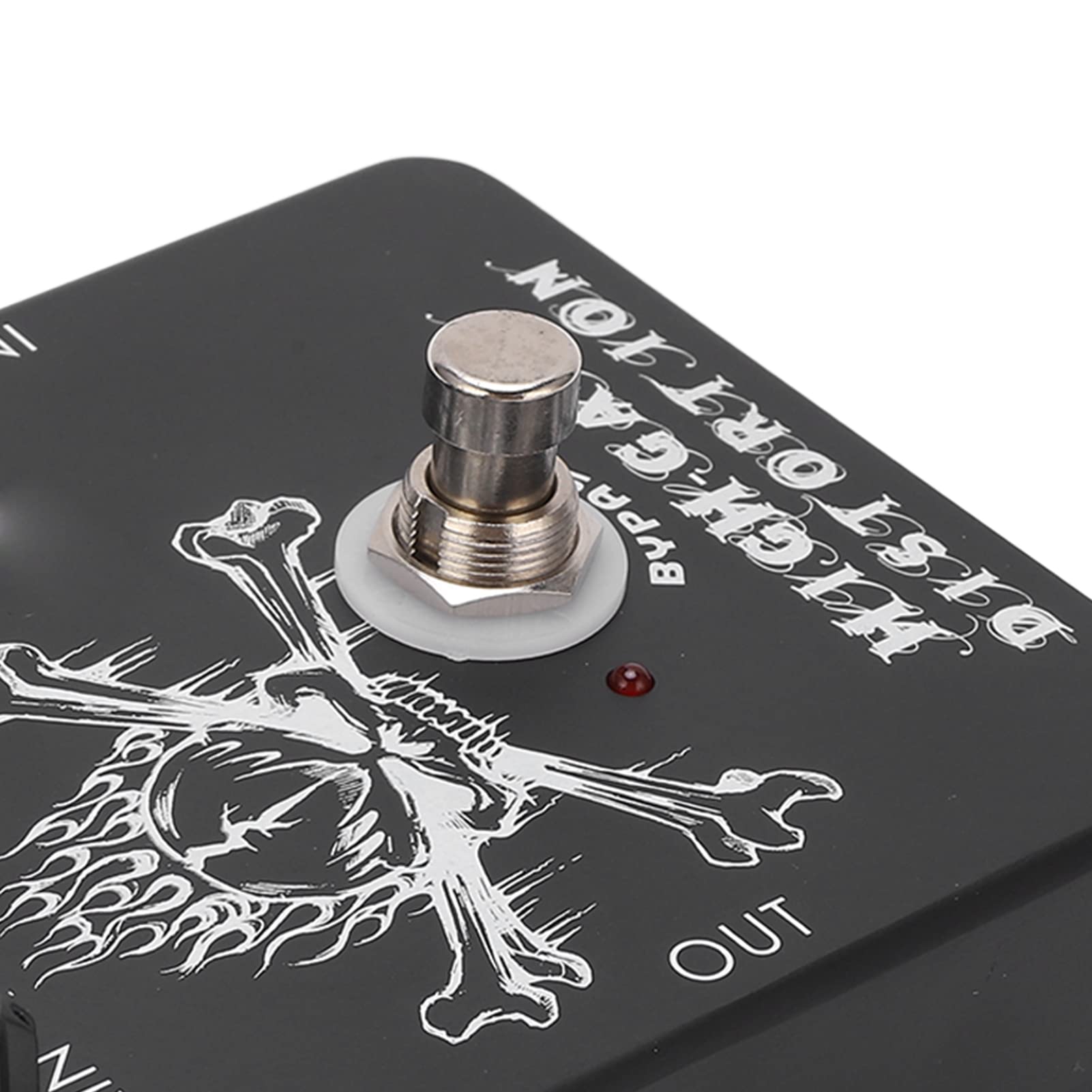 CHICIRIS Pedał Gitarowy Distortion, Metalowa Obudowa, Efekty Distortion High Gain z kontrolą EQ i True Bypass dla Gitarzystów Elektrycznych