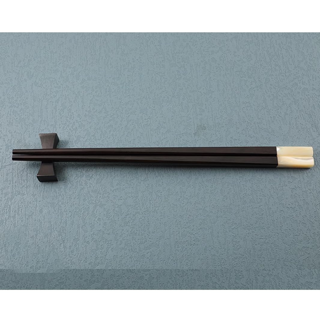 Juego de regalo de palillos chinos reutilizables de madera de ébano de primera calidad, caja de regalo, palillos chinos japoneses coreanos de madera natural con estuche, palillos antideslizantes