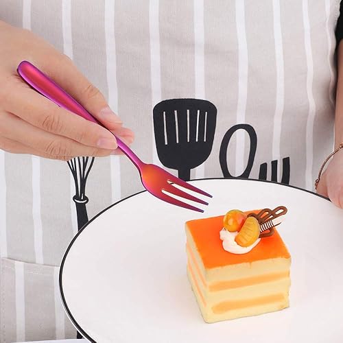 Vista 39 de Buyer Star Paquete de 8 cucharas doradas para café y espresso, acero inoxidable, lujosas, aptas para lavavajillas