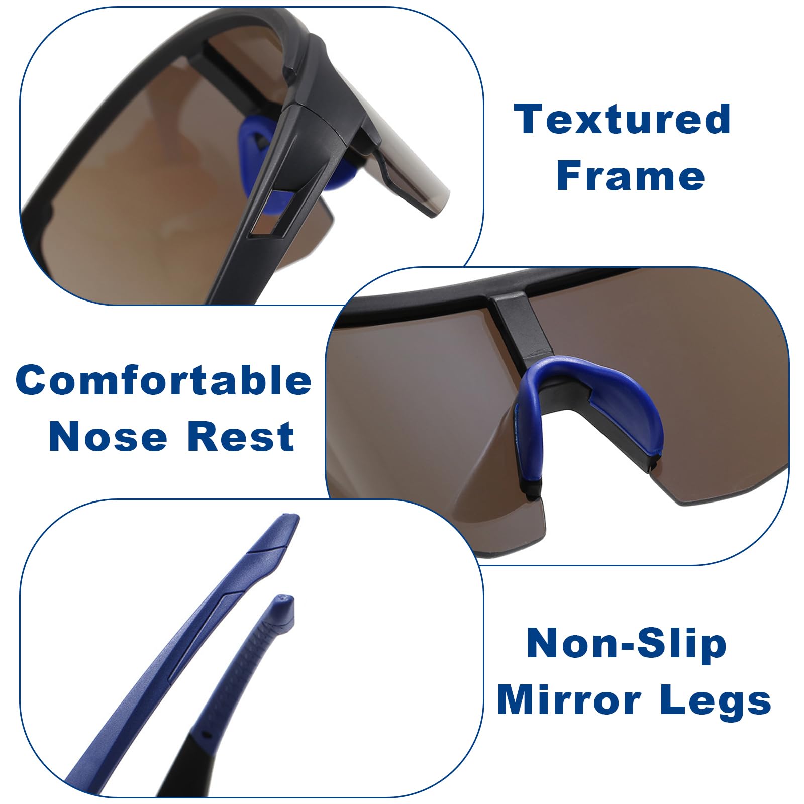 Gafas Polarizadas Ciclismo Deportivas para Hombre y Mujer, Resistentes al Viento UV 400, Cortaviento para Bicicleta