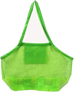 Beach Toy Storage Bag Beach Toy Mesh Collapsible Beach Bag Beach Storage Pouch Bag Travel Toy Organizer Sundries Net Drawstring Storage Backpack Mesh Toy Bag (Color : A)