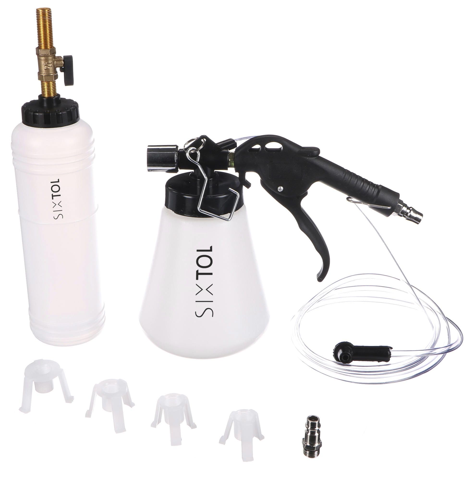 Mechanic Brake Bleeding Set 8 | Kit Spurgo Freni Compatibile con Auto e Moto | Set Completo con Serbatoi, Tubo e Adattatori