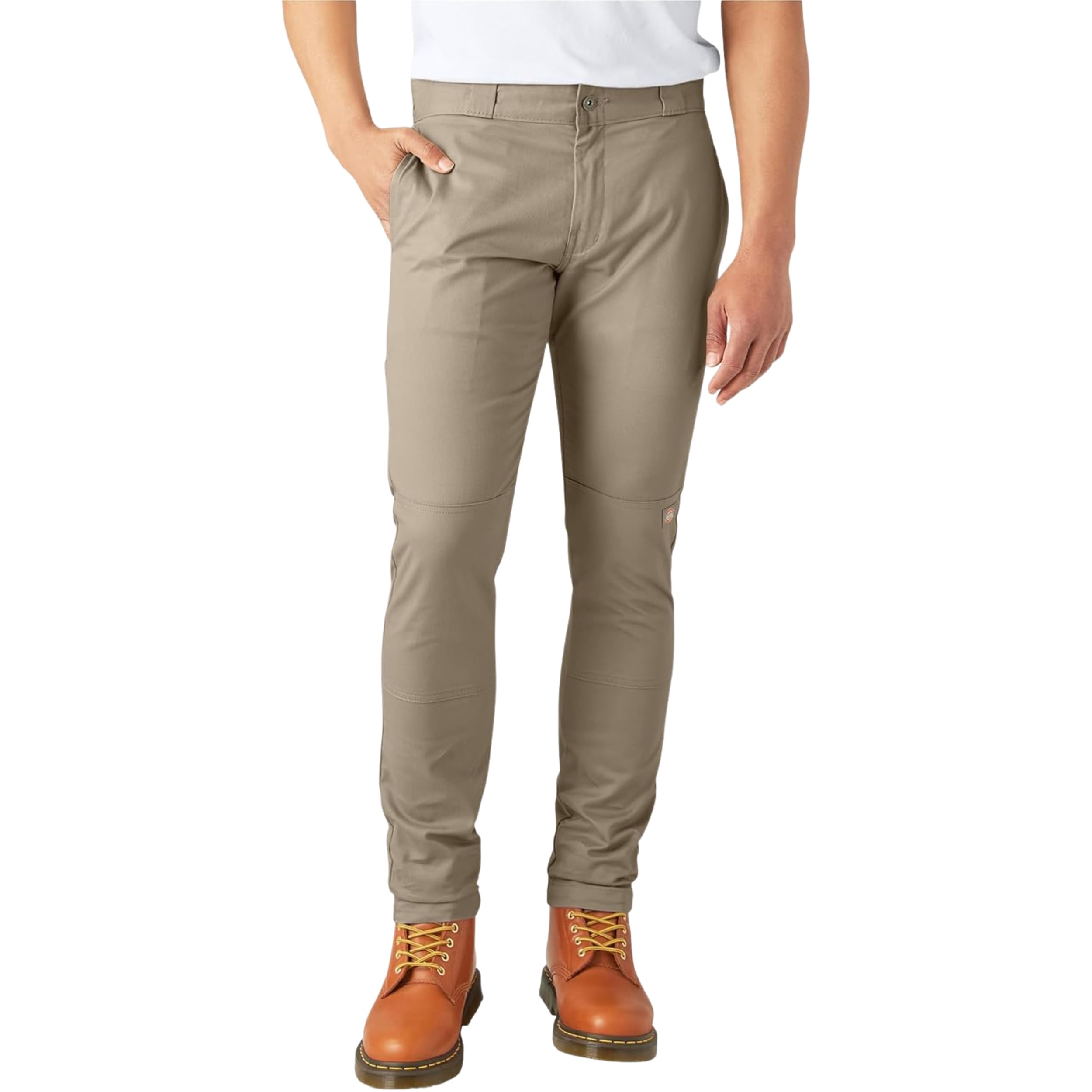 Dickies, Men's, Double Knee Work Pant Skinny Straight, Desert Sand, 36W / 30L