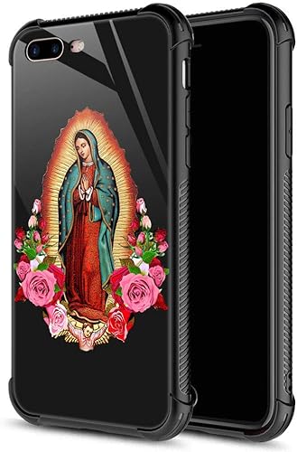 Miniatura 13 de Carcasa para iPhone 8 Plus, 9H de cristal templado para iPhone 7 Plus, para hombres y niños, diseño de patrón fresco a prueba de golpes, Bandera