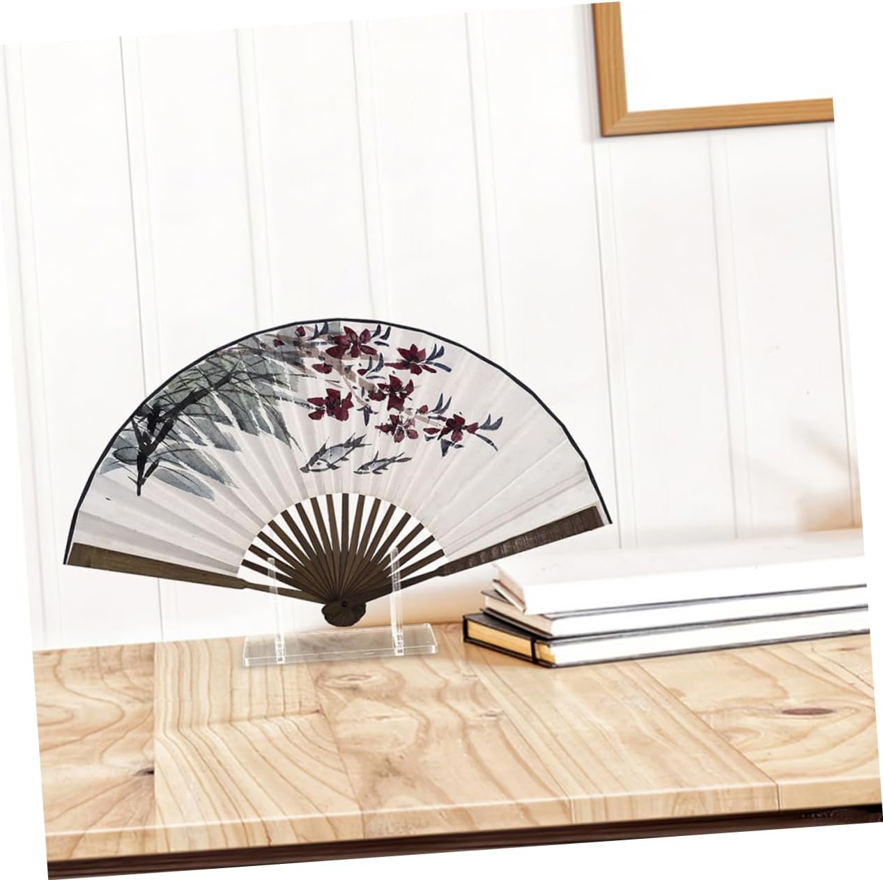 Acrylic Japanese Fan Holder Stand 3pcs for Foldable Fans Xmas