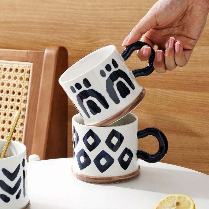 Underglaze Hand-painted Ceramic Cup Coffee Breakfast Office Tea Couple Cups