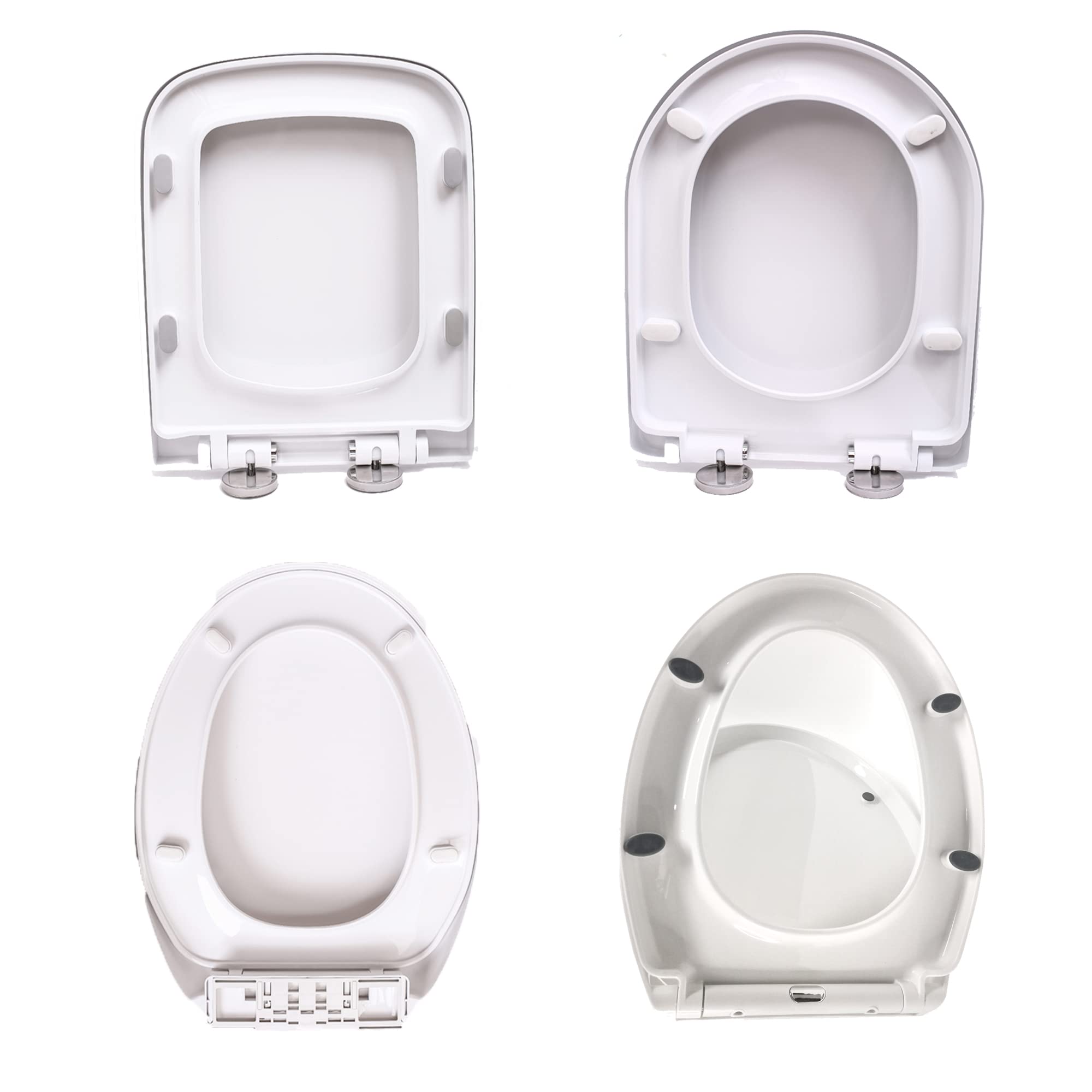 Buy Square Shape Soft Close Quick Release Family Toilet Seat with Top