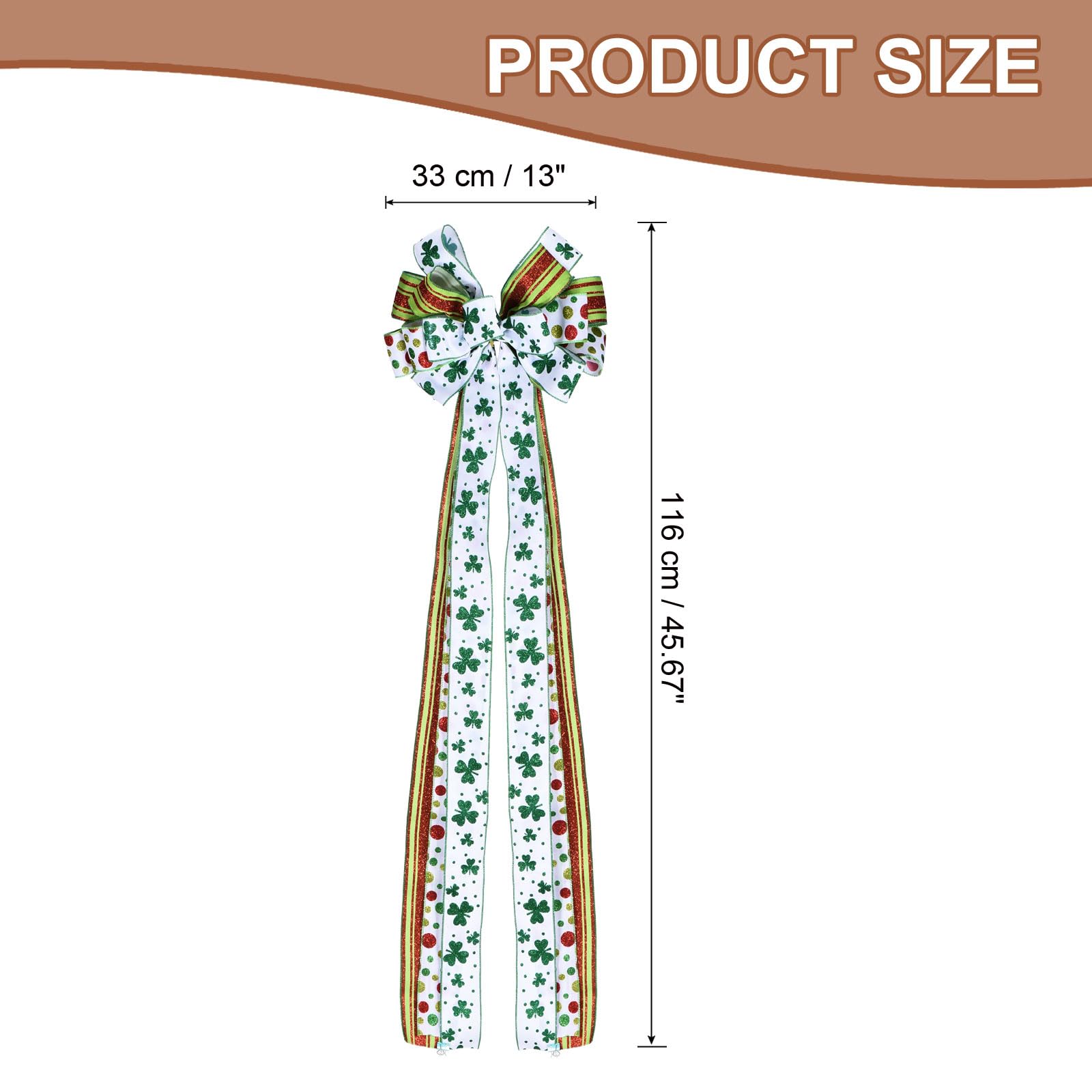PATIKIL Fiocco Grande Per Albero 116cm x 33cm Decorazione Per Cima