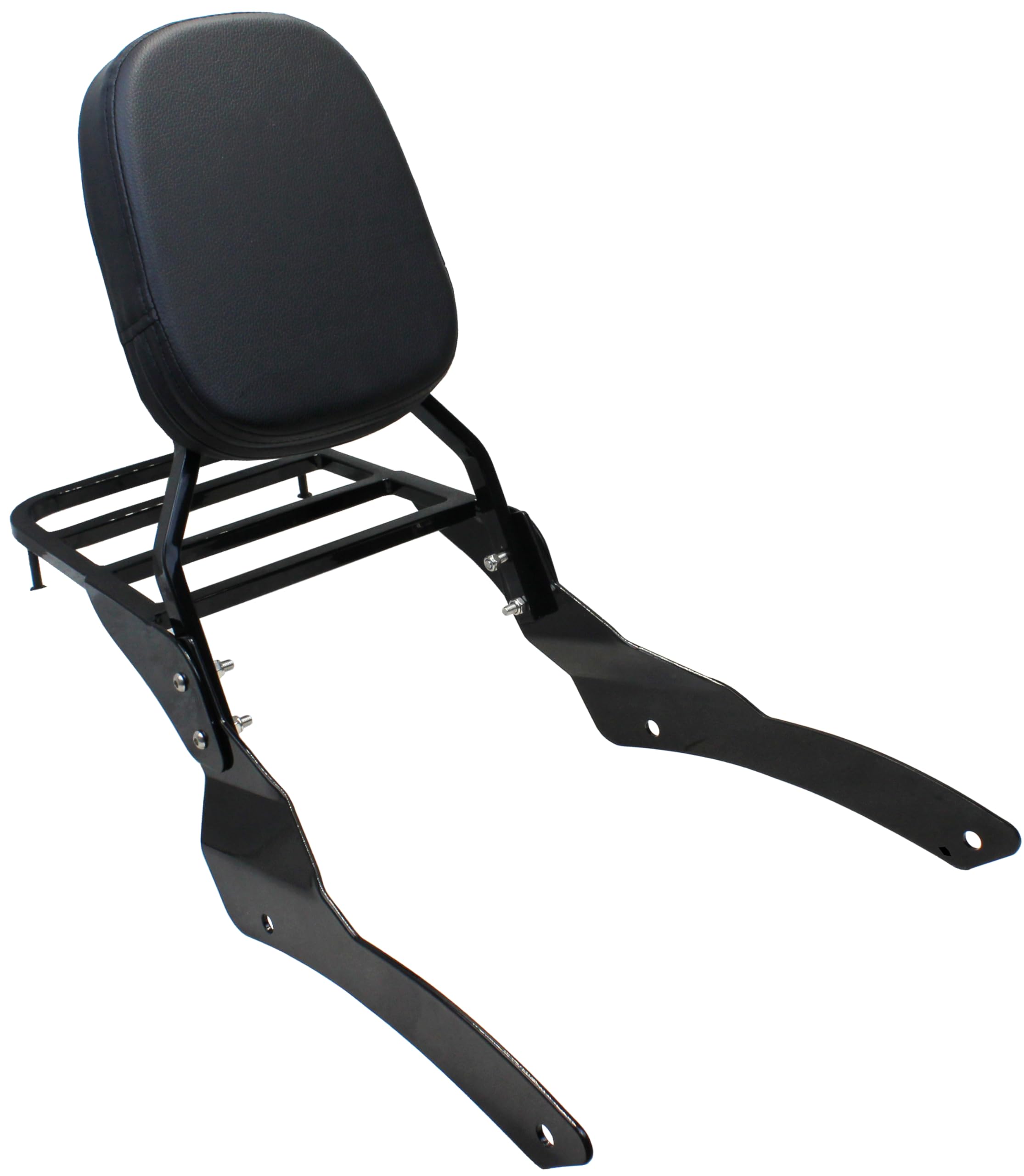 YHMOTO Sissy Bar Schienale per Moto Nero con Portapacchi per Yamaha VStar 650 400 DS650 Classic DS400 V star 1996-2017