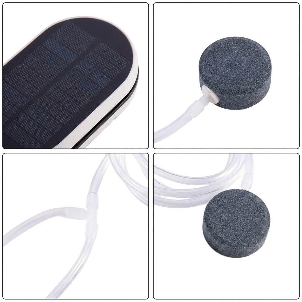 Bomba de Oxígeno Solar 3600mAh Silenciosa Acuario