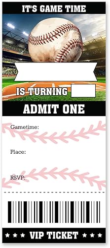 Miniatura 10 de brayqu Invitaciones de Fiesta de Cumpleaños de Regreso a los 70 Invitaciones Tipo Boleto Temáticas Retro de los 70 para Rellenar (20 Tarjetas de