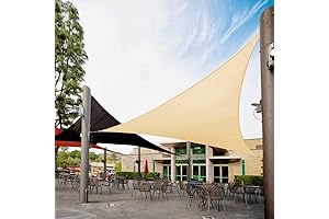 Royal Shade 10' x 10' x 10' Beige Triangle Sun Shade Sail Canopy