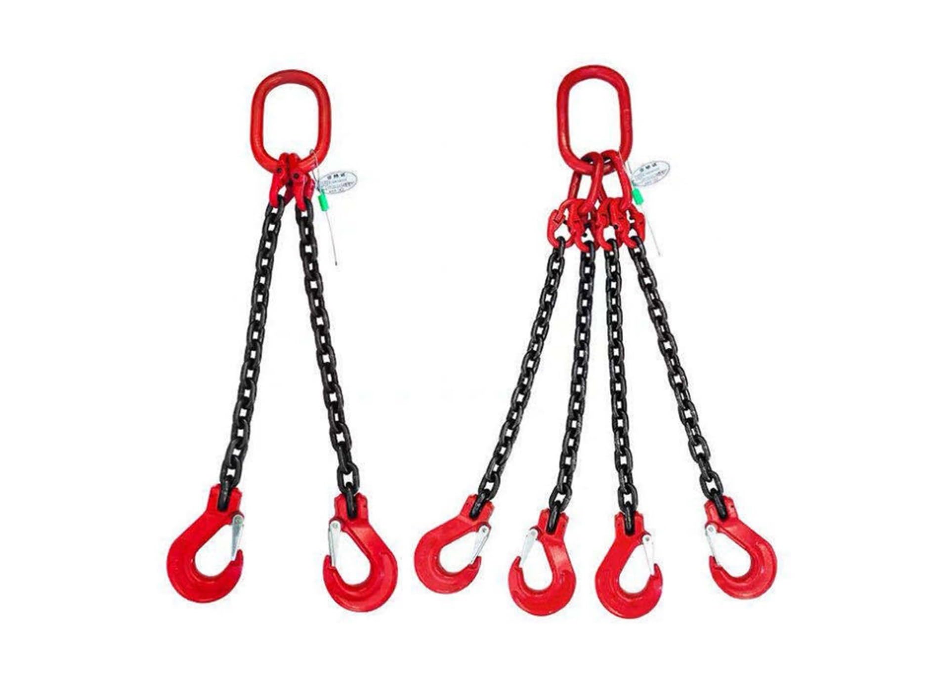 Catena di Sollevamento, Imbracatura a catena, gru spargitrice di sollevamento Sollevatore a tamburo a catena Morsetto Secchio Barile Serbatoio dell'olio Può Imbracatura a catena(1 ton 1m 4 leg)