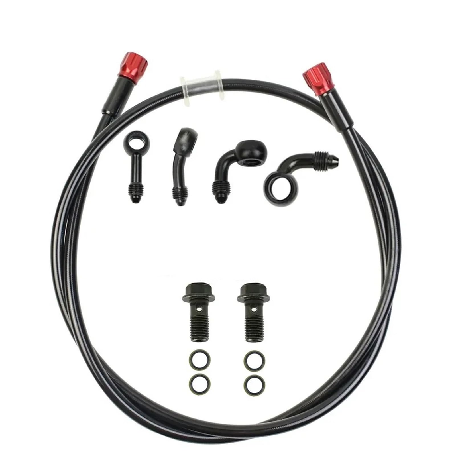 Motorcycle Clutch Cable Fit for Dirt Bike ATV Moped Scooter Motorcycle Steel Hydraulic Brake Clutch Line Hose Tube(210cm)