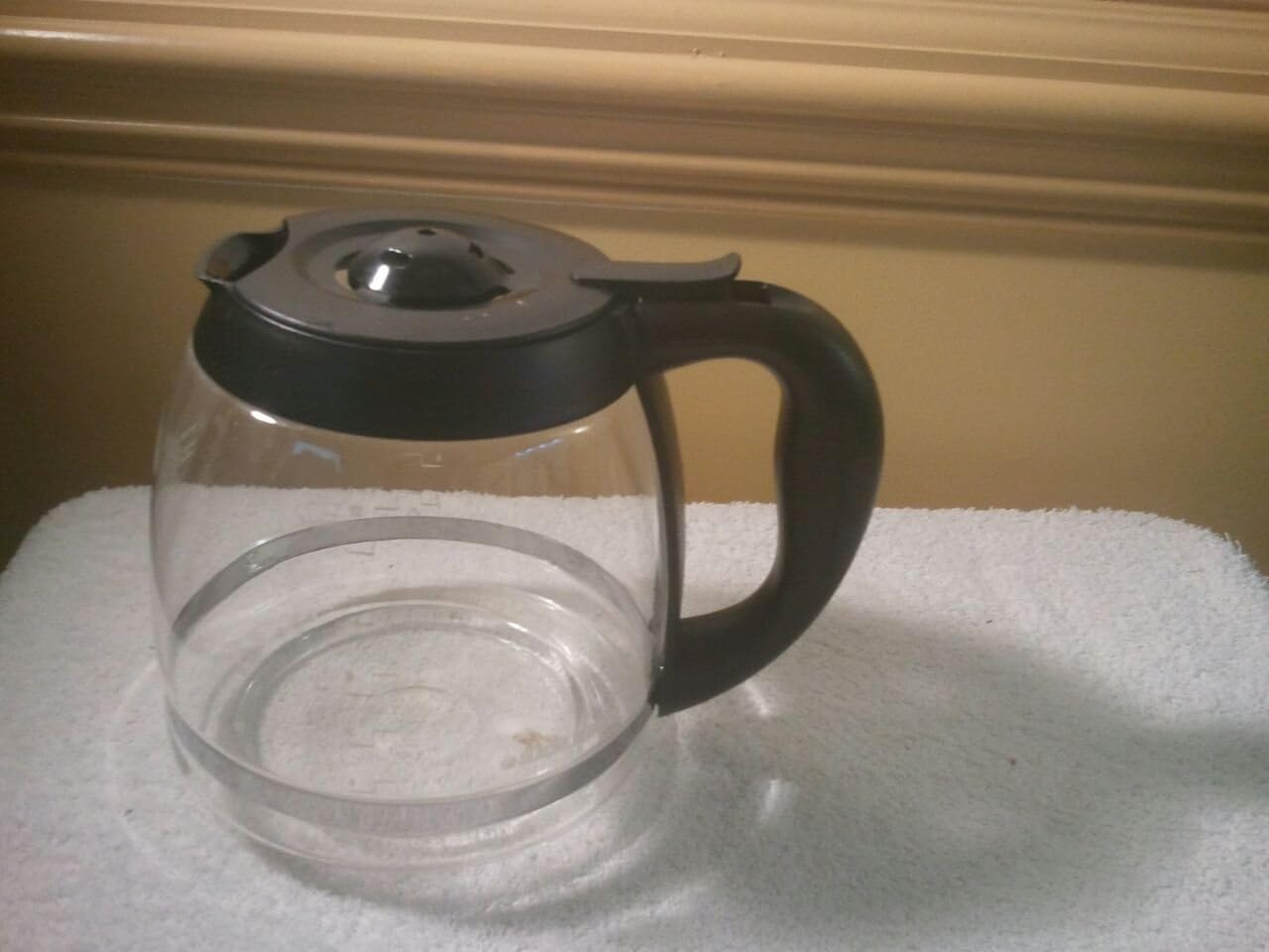 Mr. Coffee Glass Carafe 12 Cup Black Replacement Pot