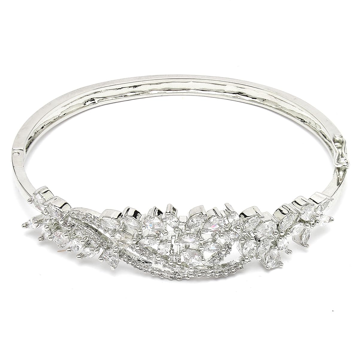 Karatcart Silver Tone American Diamond Studded Bracelet for Women (B0CR47PDW1) Amazon Price History, Amazon Price Tracker