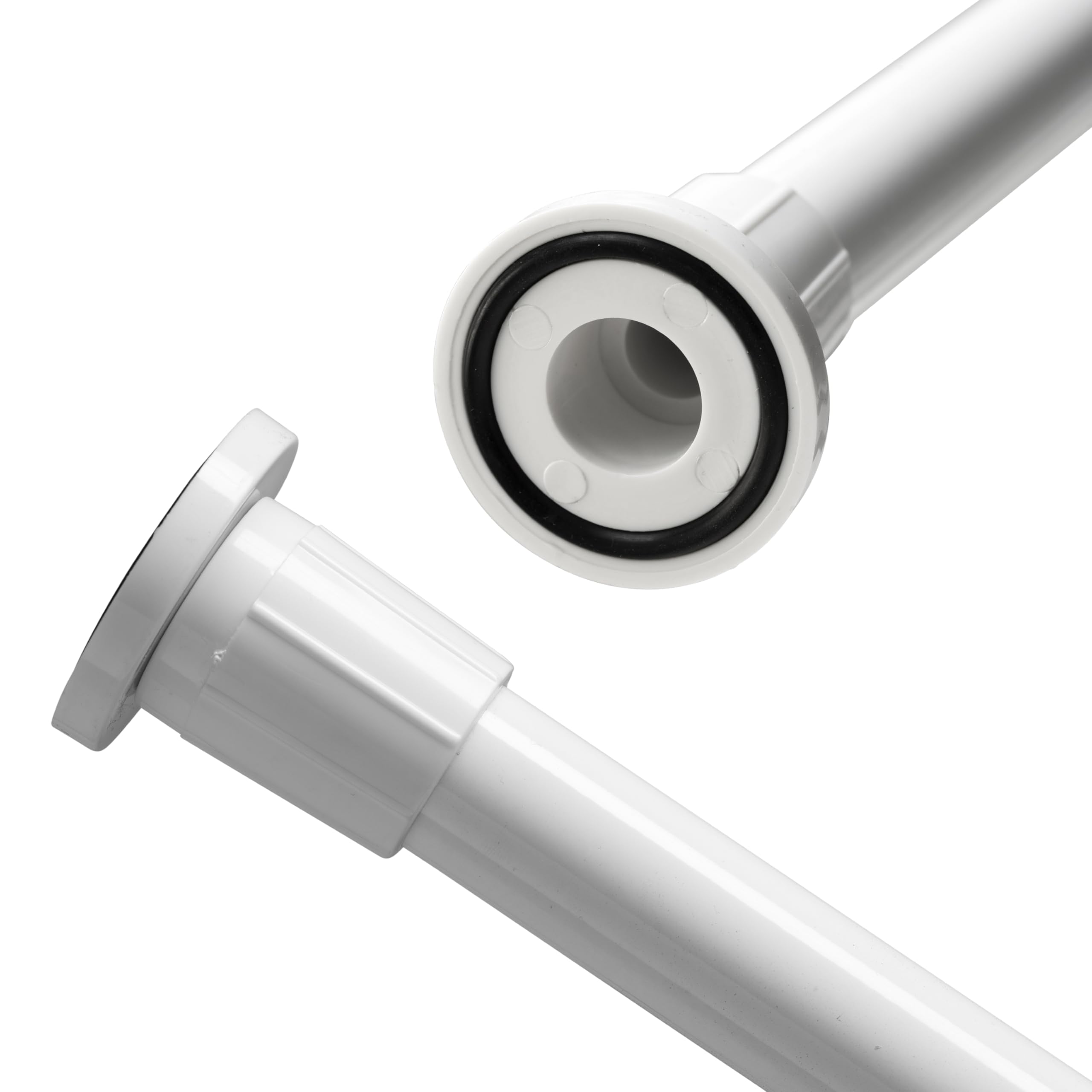 Croydex Telescopic Shower Curtain Rod Extends from 1060mm to 1830mm White