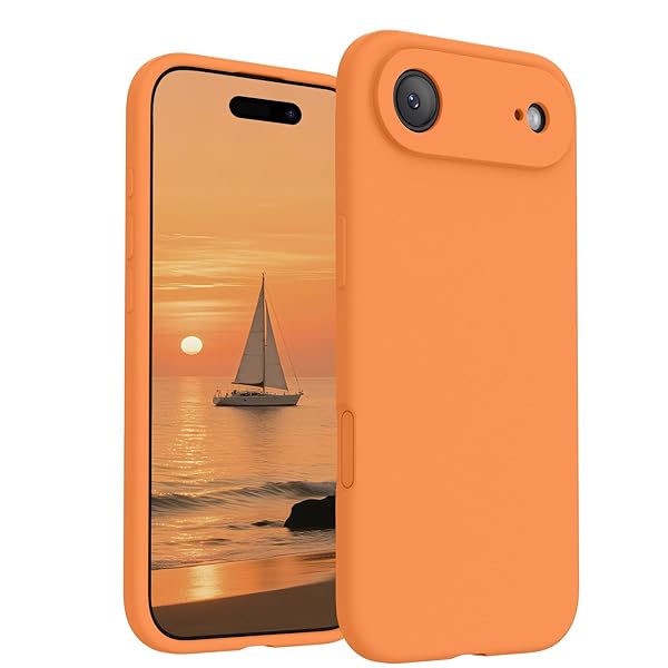 FireNova Magnetic for iPhone Air Case, Compatible with MagSafe, [Integrated Silicone Camera Control Button] [Camera Protection] Microfiber Lining Phone Case for iPhone 17 Air, 6.5", Orange