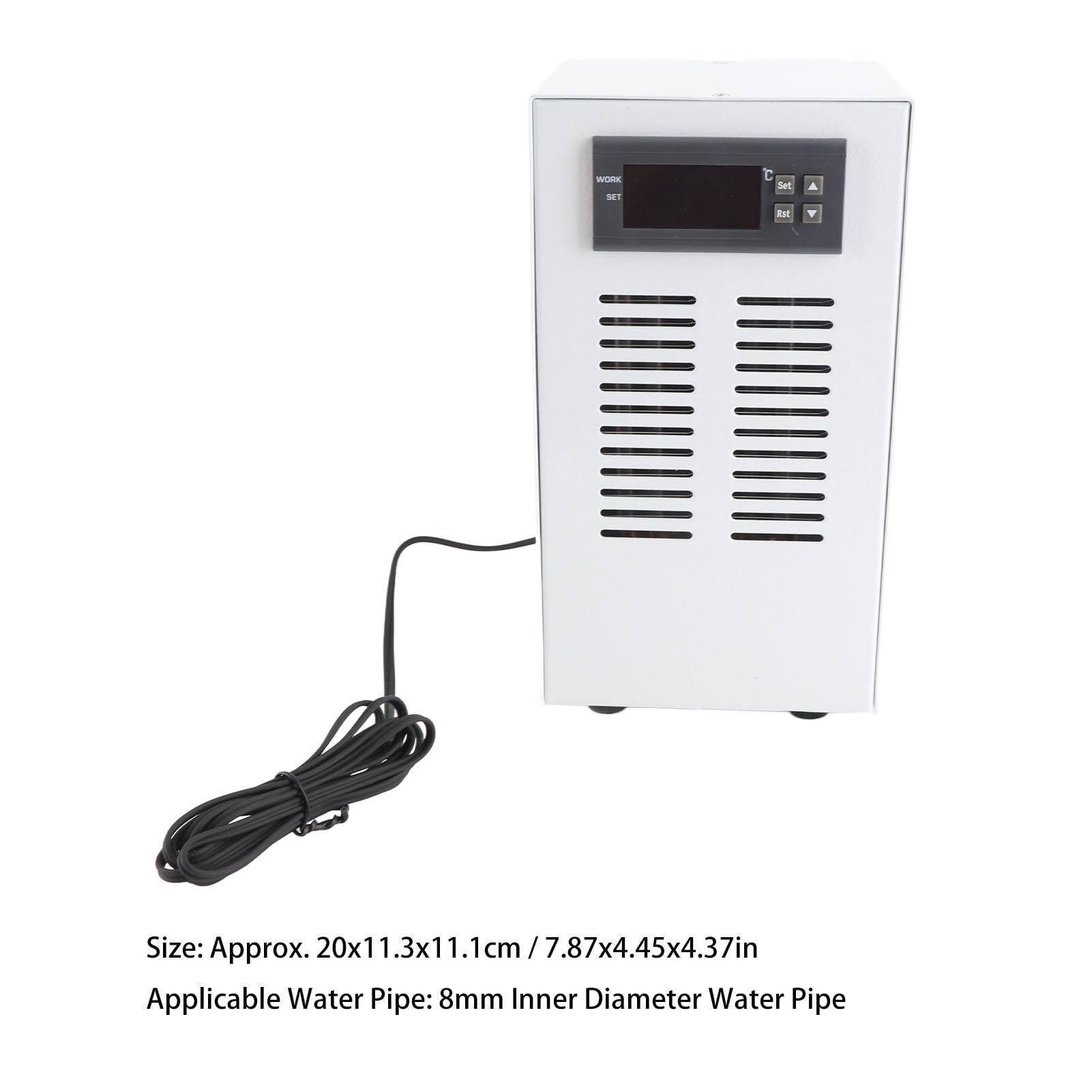 Enfriador de tanque de agua, enfriador de acuario, 3 L/min 30‑35 DB Sistema de enfriamiento silencioso con bajo nivel de ruido, para mascotas hidrofíticas (enchufe de la UE)