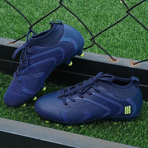 brooman Kids Firm Ground Soccer Cleats Boys Girls Outdoor Football Shoes4