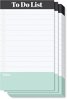 to Do List Notepad Cards by Sweetzer & Orange -3"x5"- 100 Easy to Read Todo List Notepad Cards, Double Sided Index Cards, Checklist for Daily to Do Lists, Meal Planner and Grocery List, Task List