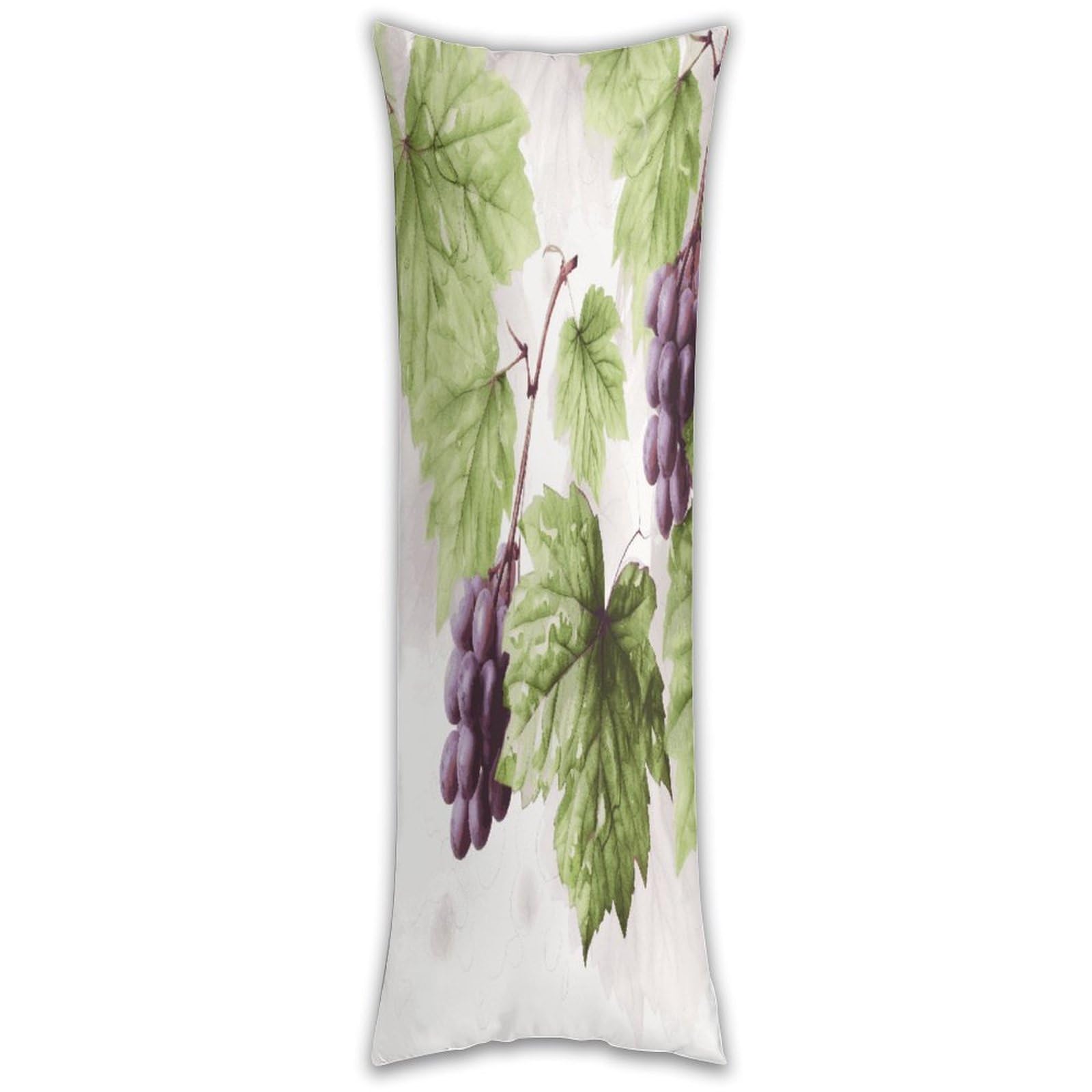 Beautiful Grape Leaves Pillow Case Breathable Absorb Sweat Long Pillowcover Exquisite Unique Pillow Protector for All Seasons Hot Sleepers Body Pillowcase