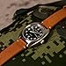 Baltany S2001B W10 Military Watches for Men, Tonneau Style Automatic Watches 36mm (Leather Strap)